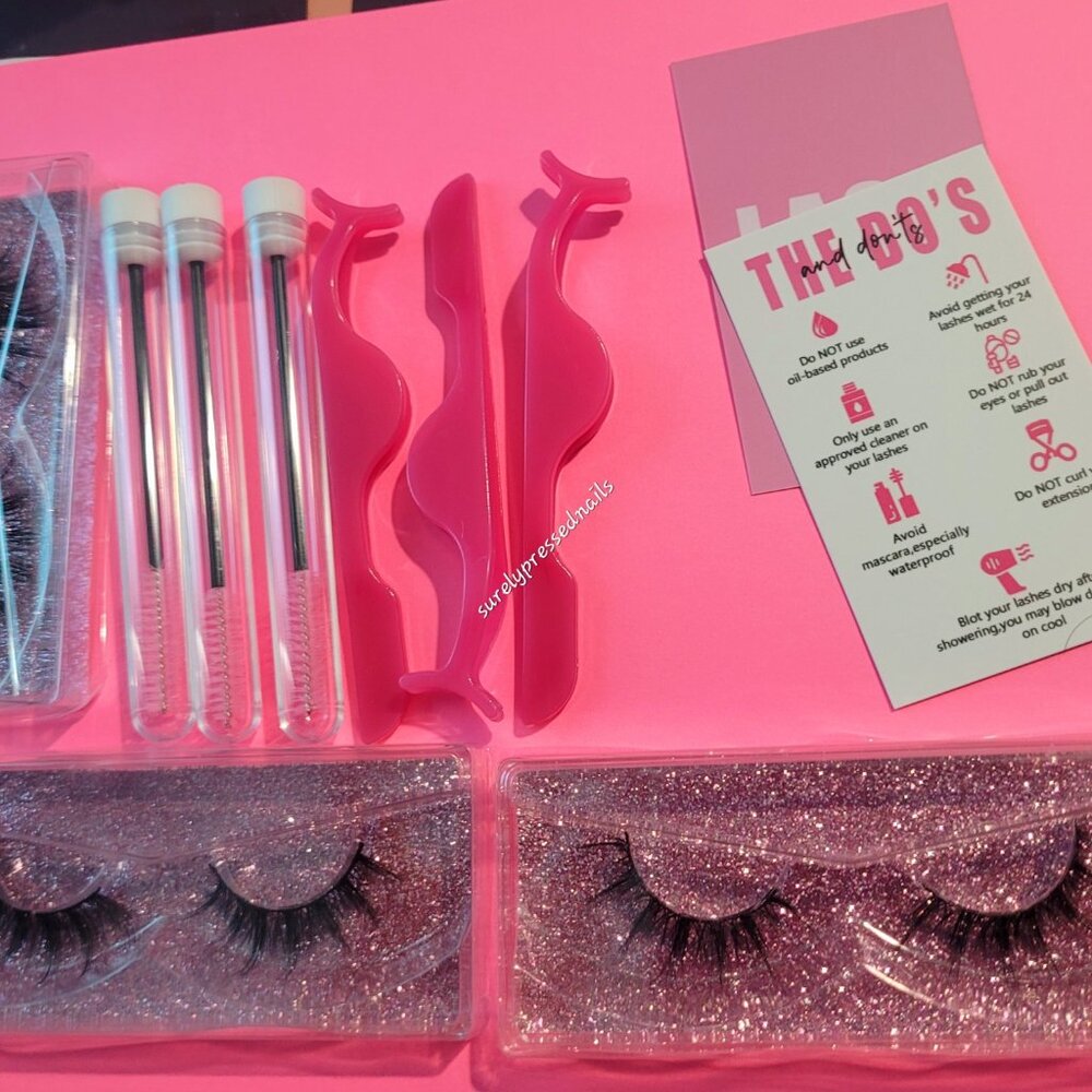 Surely Pressed Lash Strips - Black 3 Pair Set